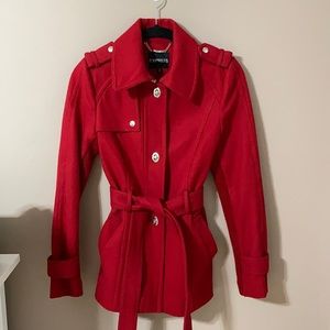 Express Red Peacoat